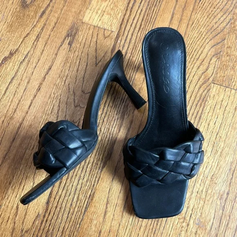 Braided Open Toe Heeled Sandals- size 9